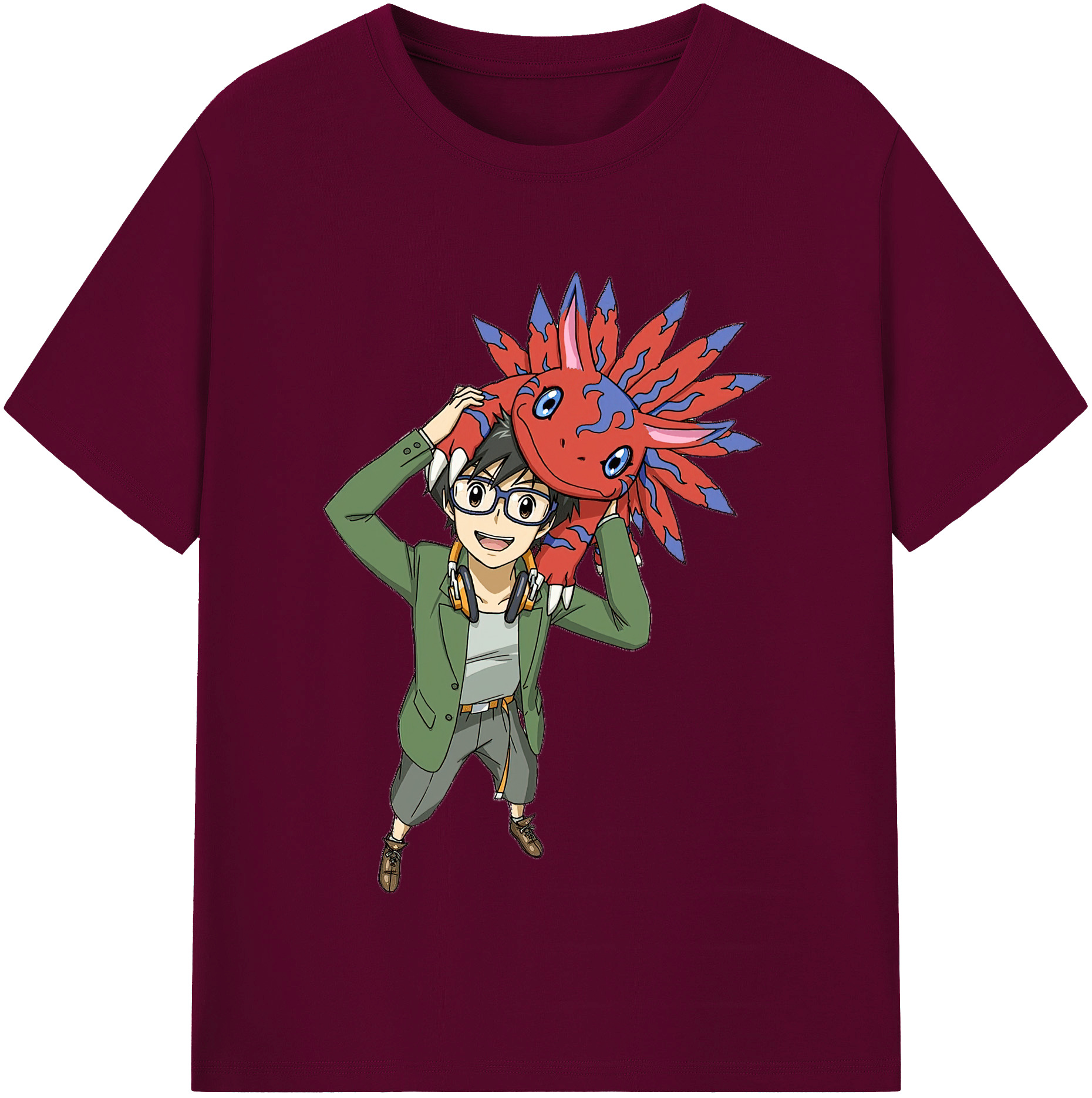 （画像用） Digimon デジタルモンスター/デジモン レディースカジュアルプリントTシャツ（綿100％）